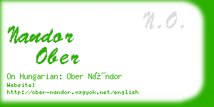 nandor ober business card